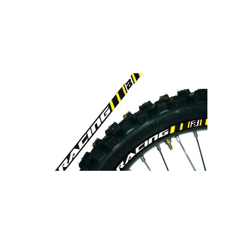 ADESIVI PER CERCHI RUOTA GIALLI blackbird racing MOTOCROSS ENDURO Professionale