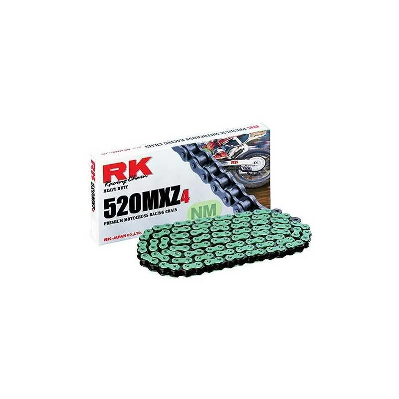 Quantità Limitata Catena RK passo 520 cross professionale senza O-RING 120 maglie - verde