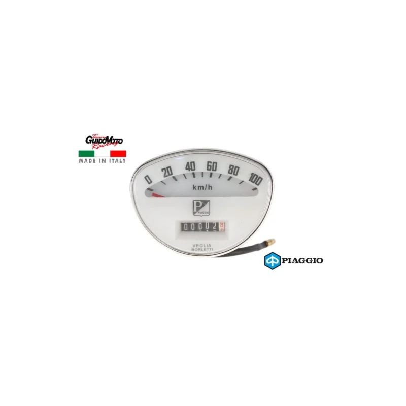 Spedizione Espresso CONTACHILOMETRI BIANCO VESPA SUPER NUOVA PRIMAVERA SPRINT PIAGGIO 114010