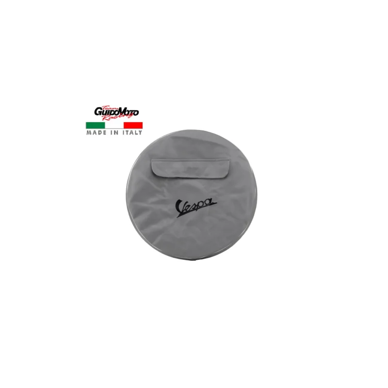 COPRIRUOTA SCORTA VESPA SIMILPELLE GRIGIO 10 POLLICI PIAGGIO 15520-OR Solo Oggi