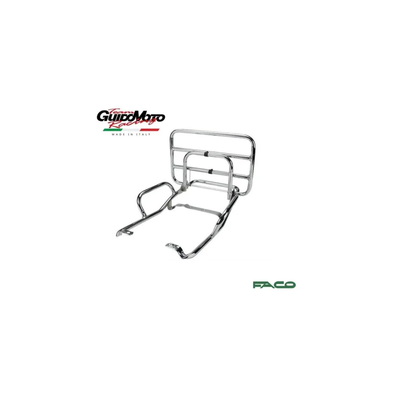 PORTA PACCHI POSTERIORE CROMATO VESPA PK 50 125 PIAGGIO FACO F0802/C Esclusivo