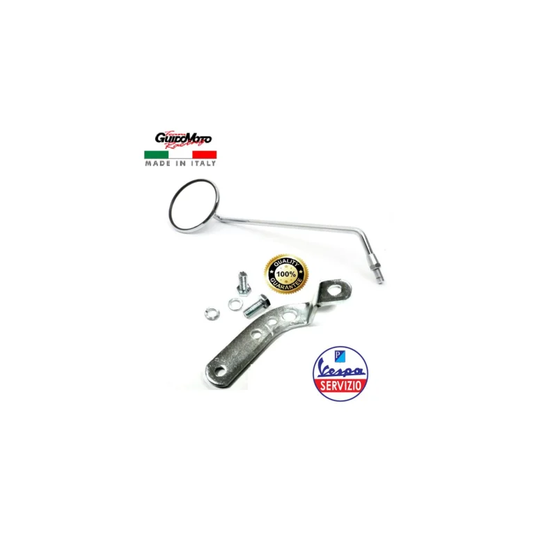 SPECCHIO CROMATO SINISTRO PIEGA BASSA ASTA LUNGA VESPA SPRINT PX PIAGGIO FA0404 Spedizione Espresso