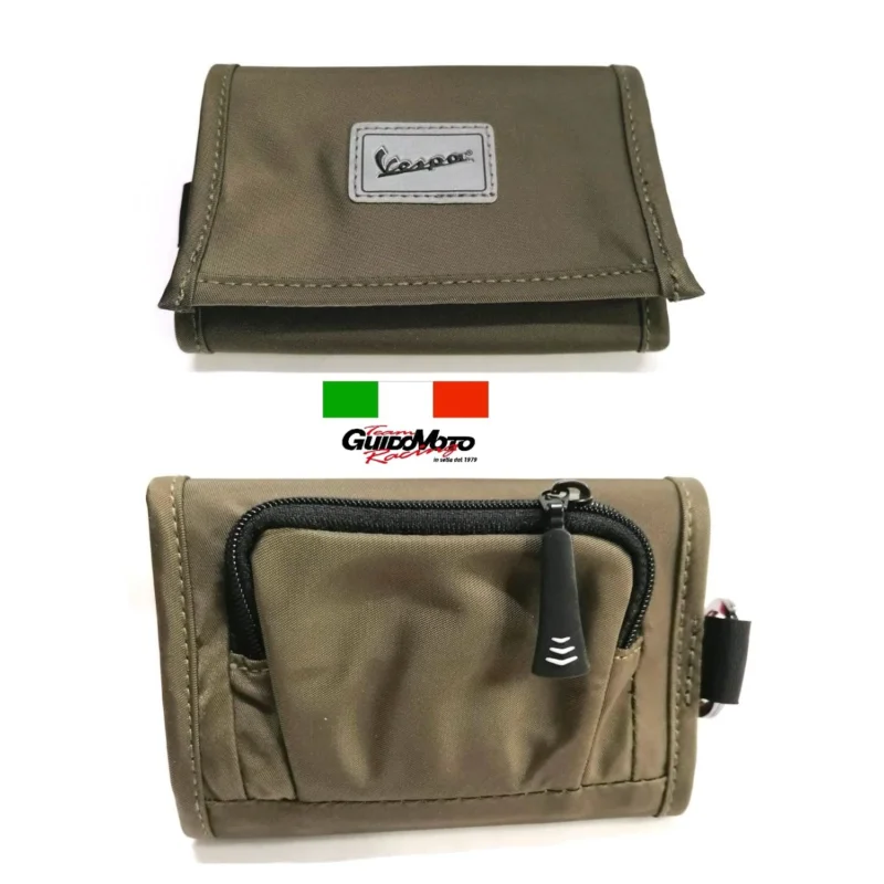PORTAFOGLIO VERDE NERO STOFFA MULTI TASCHE VE-00017-82ARMYGREEN Offerta
