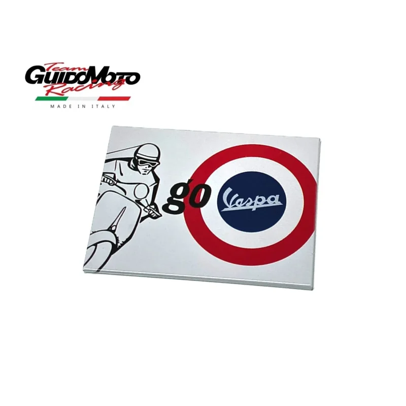 MAGNETE RETTANGOLARE GO VESPA BIANCA ROSSA E BLU VPMT08 Scelto Dai Clienti