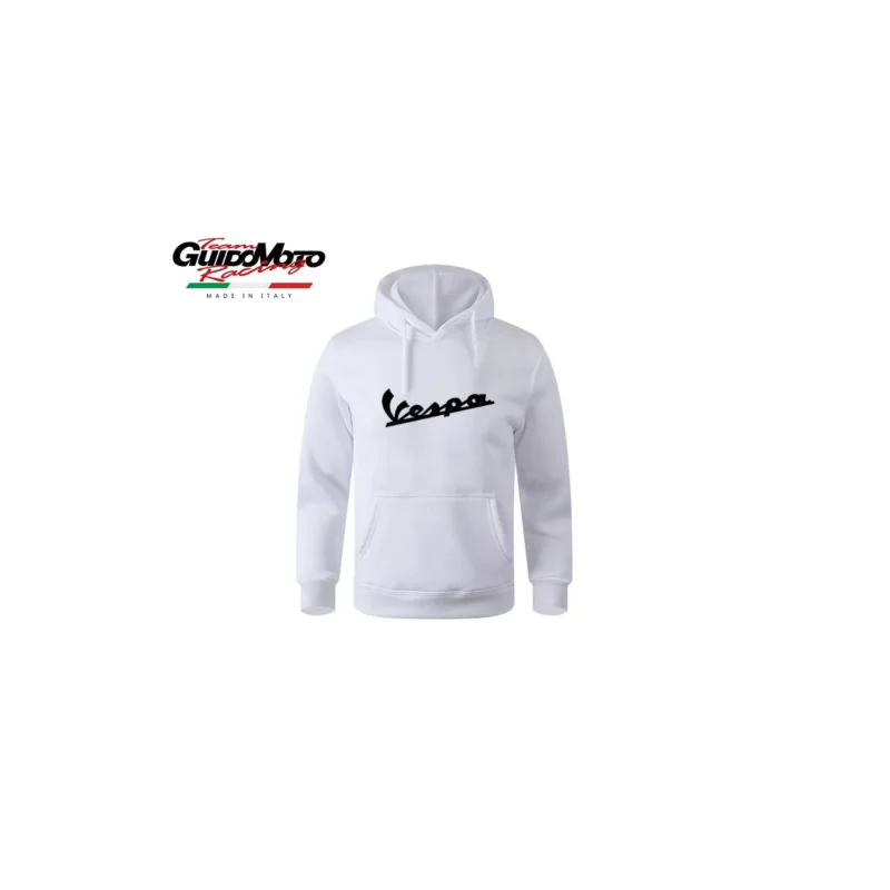 FELPA BIANCA CAPPUCCIO VESPA L GMX0086 Compra Adesso