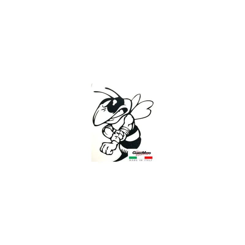 Ultimissimo Modello ADESIVO SINISTRO VESPA ARRABBIATA DUE COLORI BIANCO NERO GMG0049/SX