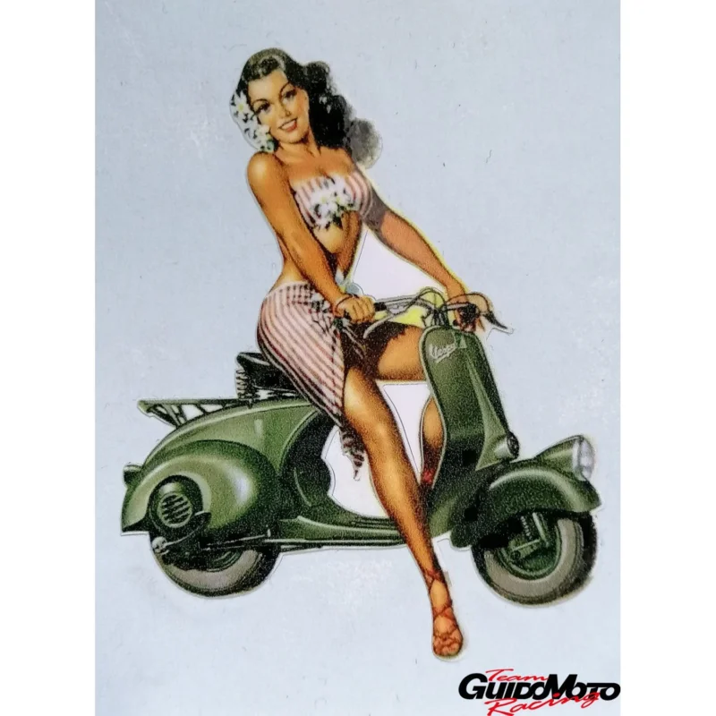 Prezzo Basso ADESIVO PIN UP OLD STYLE VESPA GMV0310