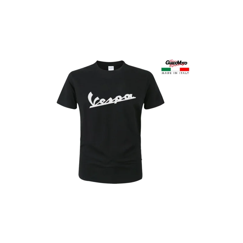 T-SHIRT NERA VESPA XXL COTONE GMX0026 Ultime Pezzi