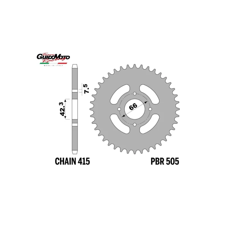 CORONA TRASMISSIONE Z 56 PASSO 415 CICLOMOTORI EPOCA PBR 50556F Nuova Collezione