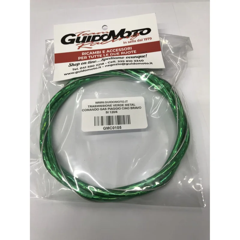 Consegna Rapida TRASMISSIONE VERDE METAL COMANDO GAS CIAO BRAVO SI CICLOMOTORI PIAGGIO GMC0105