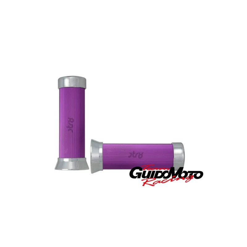 Più Venduto MANOPOLE VIOLA CROMATE MOTO CUSTOM STR-062.03/PU