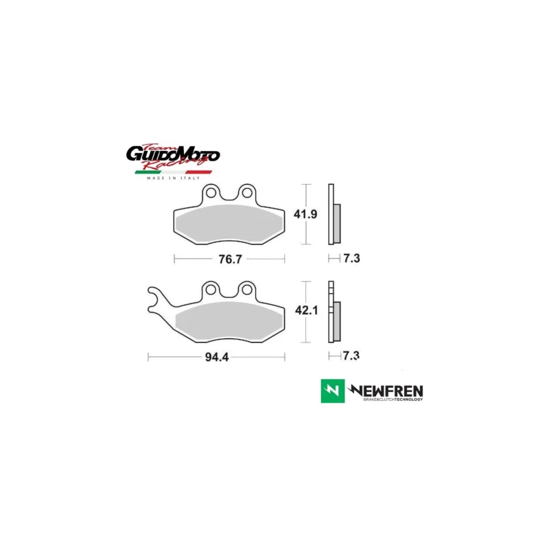 PASTIGLIE FRENO CARBON CERAMIC MOTOCICLI CICLOMOTORI SCOOTER NEWFREN FD0281BE Vendita Finale