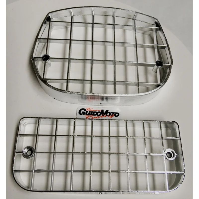 Super Prezzo GRIGLIE CROMATE PARA SASSI FARI CICLOMOTORI CIAO P PX PIAGGIO GMC0038