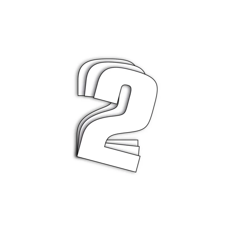 NUMERI DUE ADESIVO GARA MOTOCICLI RACING BIANCO GMC0191 Offerta Limitata