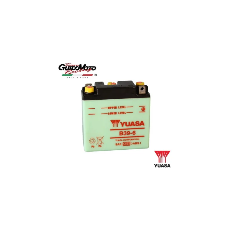 Scelto Dai Clienti BATTERIA YUASA B39-6 6 VOLT 7,4 AMPERE MOTOCICLI CICLOMOTORI VINTAGE 0600715