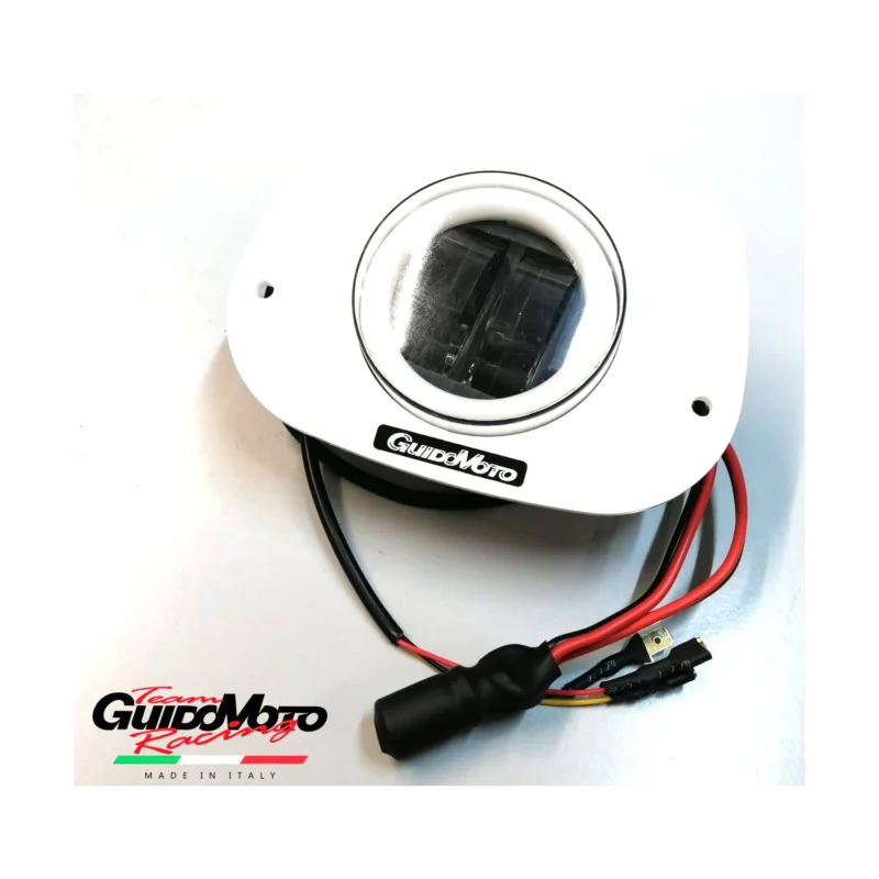 Reso Gratuito FANALE LED ANTERIORE BIANCO CICLOMOTORI CIAO P PX PXV PIAGGIO GUIDOMOTO GMC0330