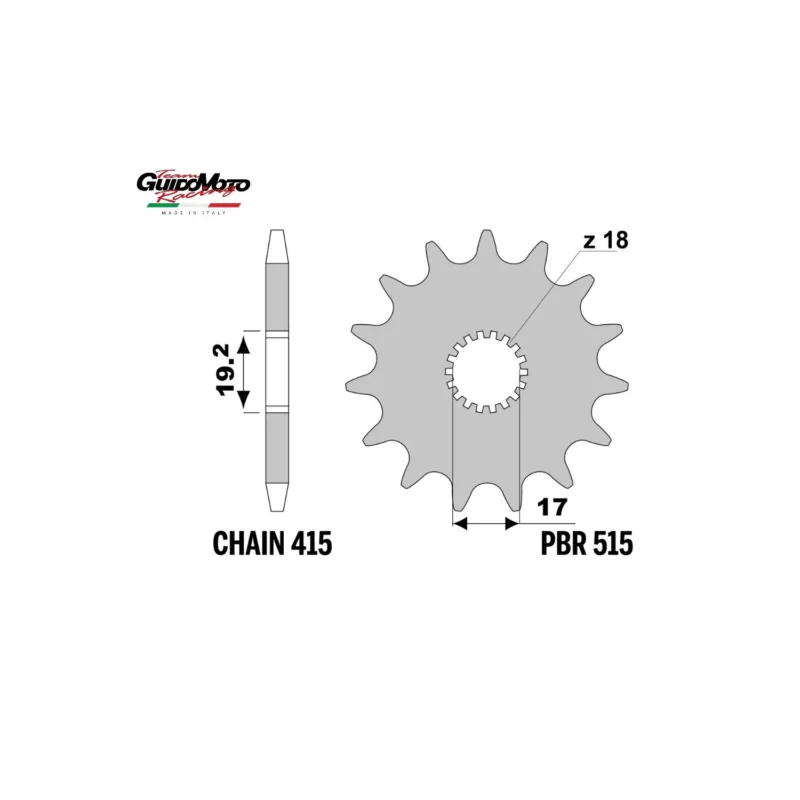 PIGNONE TRASMISSIONE Z 16 PASSO 415 CICLOMOTORI GARELLI NOI GULP VIP CHIARAVALLI CP051516 Soddisfatti O Rimborsati