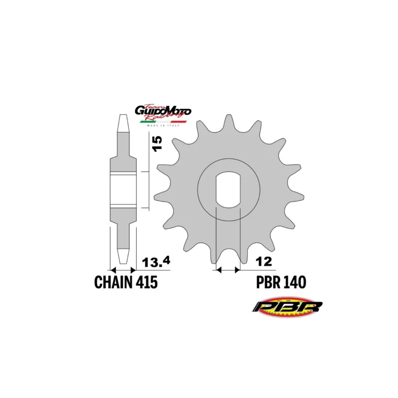 Pagamento Sicuro PIGNONE TRASMISSIONE Z 13 PASSO 415 CICLOMOTORI MALAGUTI MOTORE F.MORINI PBR 1401318NC