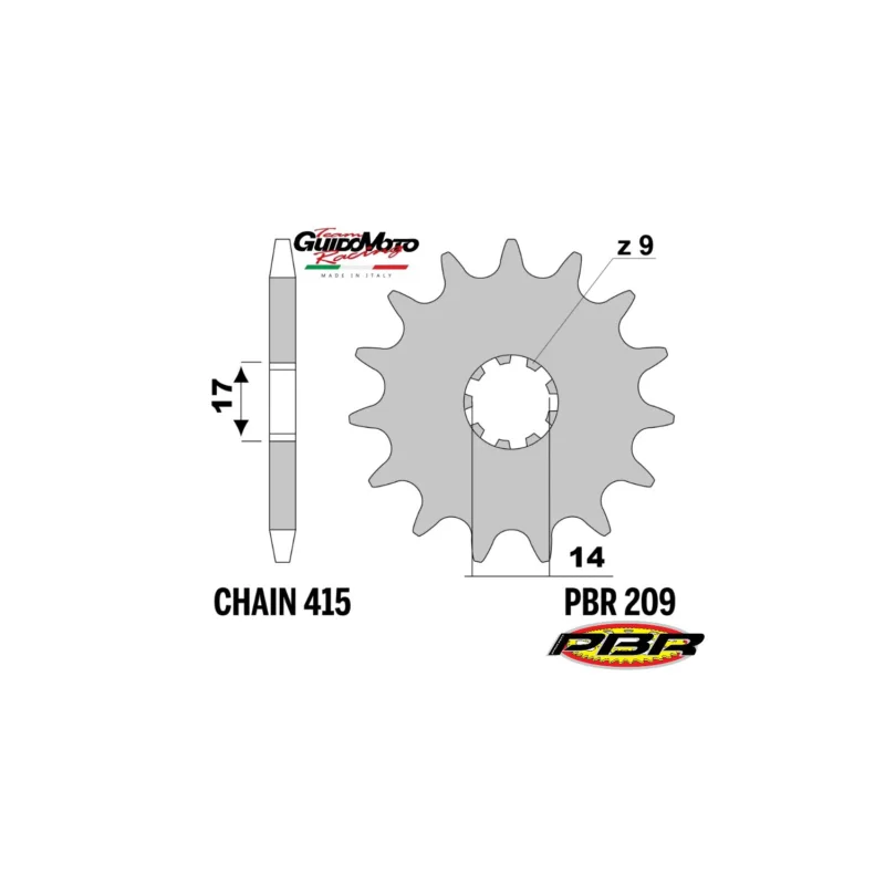 A Buon Prezzo PIGNONE TRASMISSIONE Z 15 PASSO 415 CICLOMOTORI CAGIVA 50 COCIS 1988/1989 PBR 26028115