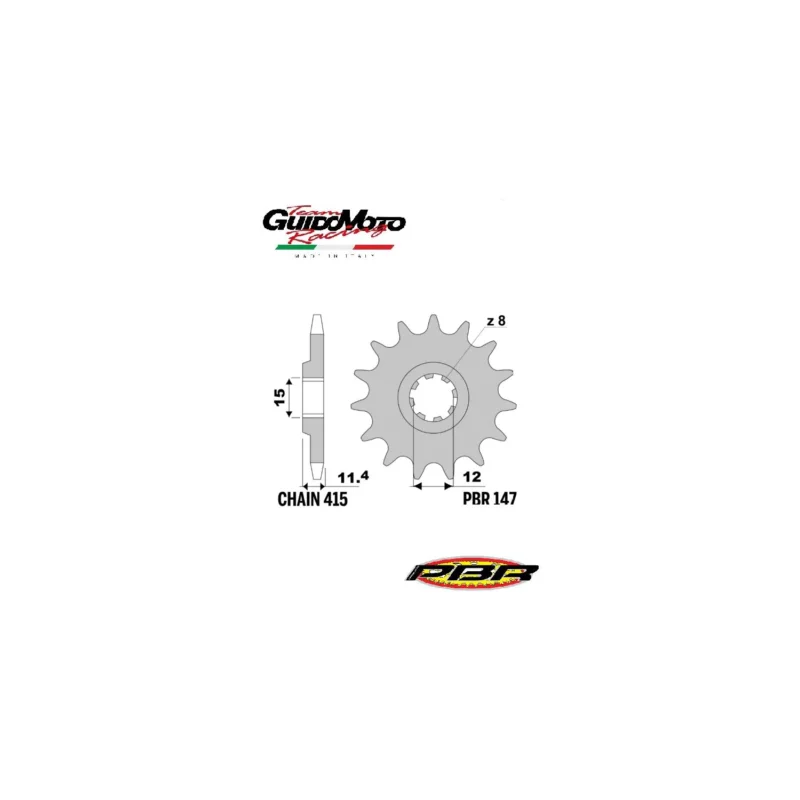 Popolare PIGNONE TRASMISSIONE Z 10 PASSO 415 CICLOMOTORI MOTORE F. MORINI PBR 1471018NC