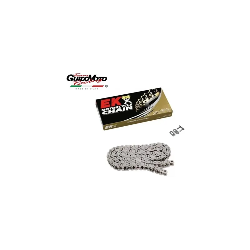 CATENA TRASMISSIONE PASSO 420SH CLIPS 130 MAGLIE RINFROZATA MOTOCICLI EK420SH130 Novità