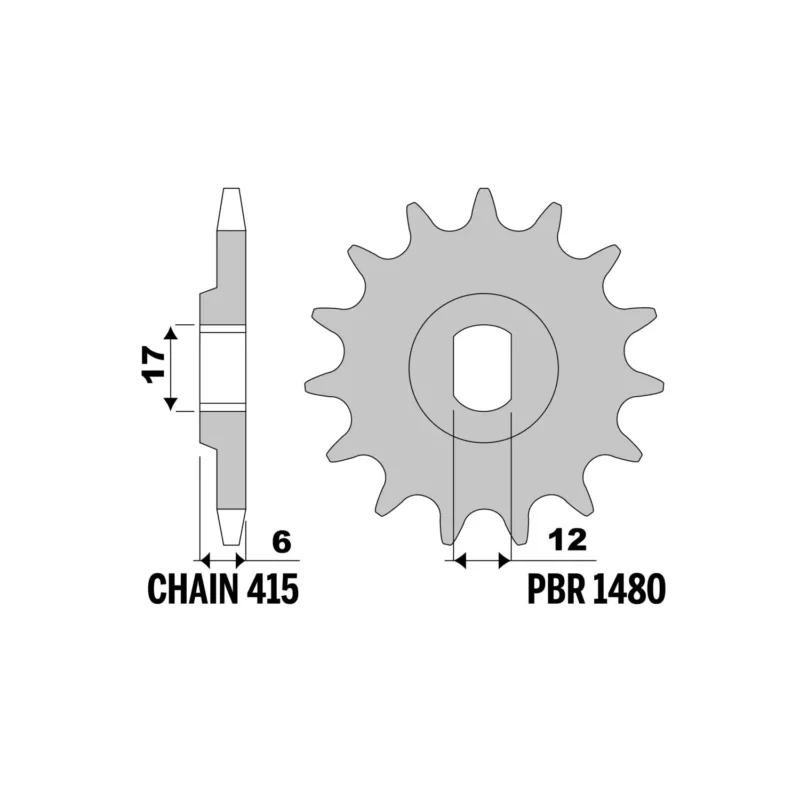 Occasione Imperdibile PIGNONE TRASMISSIONE Z 10 PASSO 415 CICLOMOTORI ATALA CALIFFO PBR 14801018NC