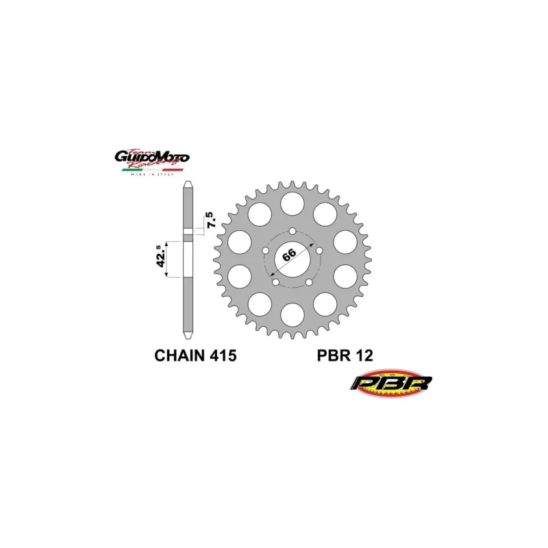 CORONA TRASMISSIONE Z 42 PASSO 415 CICLOMOTORI RIZZATO ATALA CALIFFO PBR 1242F Offerta Lampo