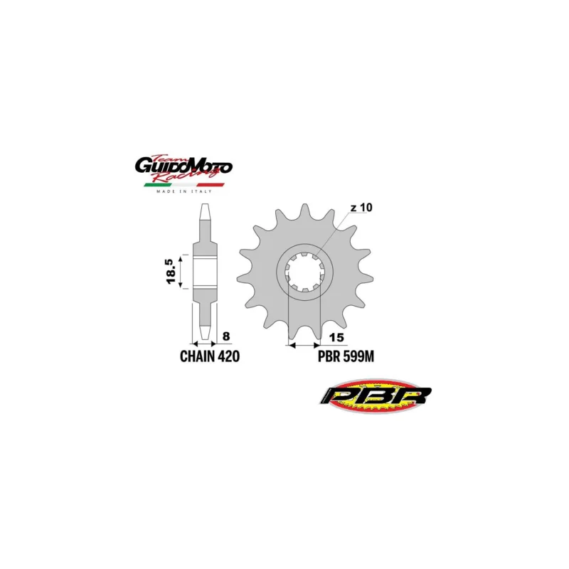 PIGNONE TRASMISSIONE Z 13 PASSO 420 CICLOMOTORI MINARELLI AM 345 PBR 599M1318NC Vendita Finale
