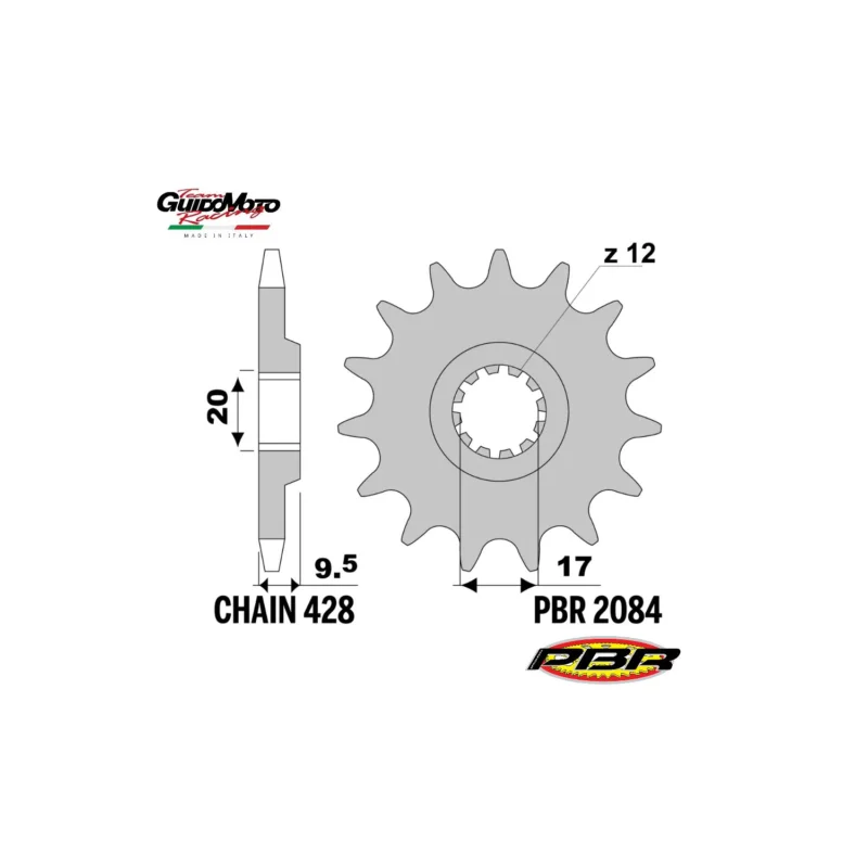 PIGNONE TRASMISSIONE Z 13 PASSO 428 MOTOCICLI BETA KTM HUSQVARNA PBR 20841318NC Solo Oggi