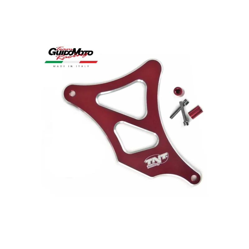 COPRI PIGNONE ROSSO ARGENTO ANODIZZATO MOTOCICLI MOTORE MINARELLI AM 6 289077K Occasione