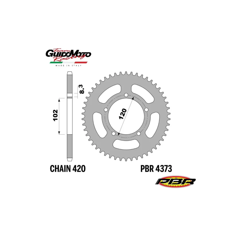 Nuovo Arrivo CORONA TRASMISSIONE Z 47 PASSO 420 APRILIA RS EXTREMA TUONO SR REPLICA PBR 437347F