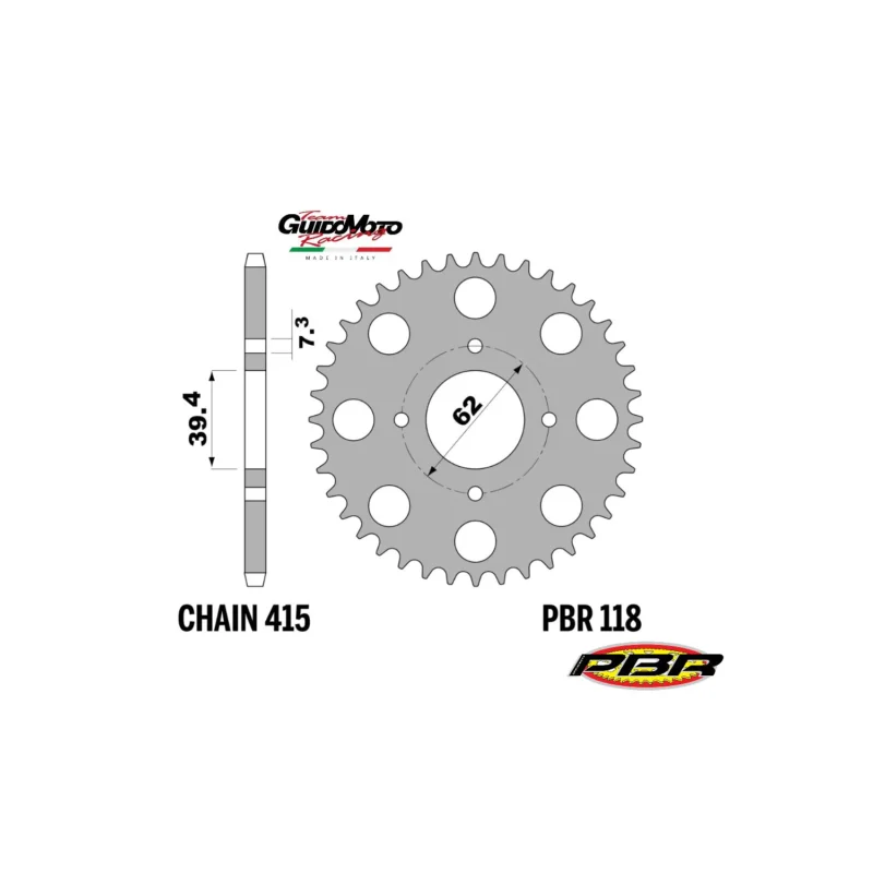 Spedito Oggi CORONA TRASMISSIONE Z 38 PASSO 415 CICLOMOTORI BENELLI FANTIC GARELLI EPOCA PBR 11838F
