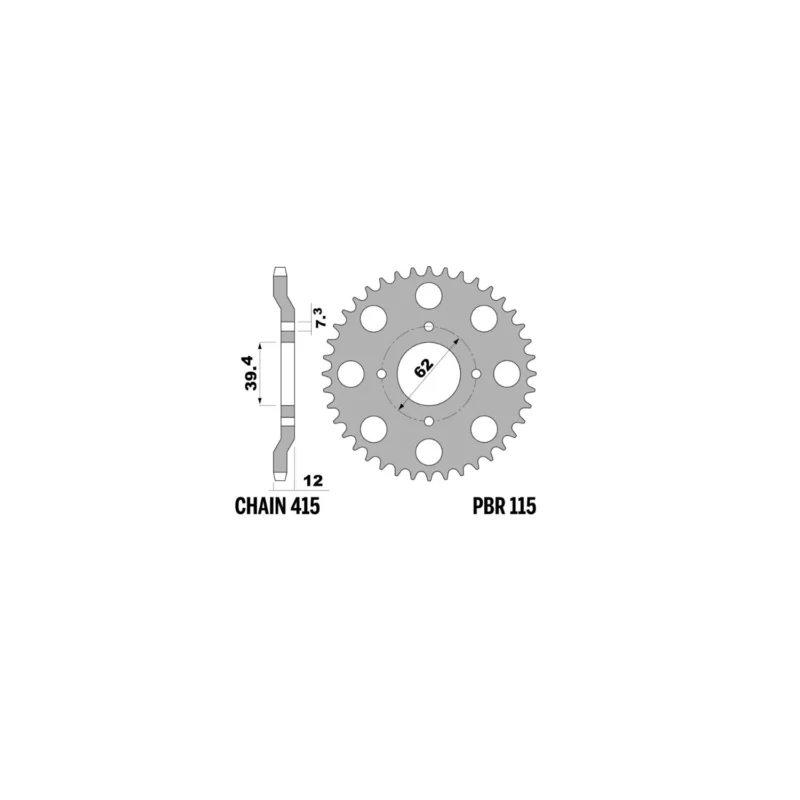 Promozione Esclusiva CORONA BOMBATA TRASMISSIONE Z 34 PASSO 415 CICLOMOTORI GARELLI EPOCA PBR 11534F