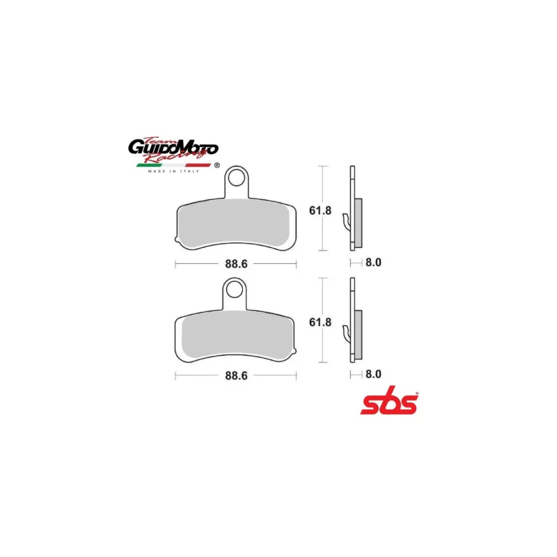Affare PASTIGLIE FRENO SINTERIZZATE MOTOCICLI HARLEY DAVIDSON ROAD FAT SOFTAIL DYNA SBS 6568535