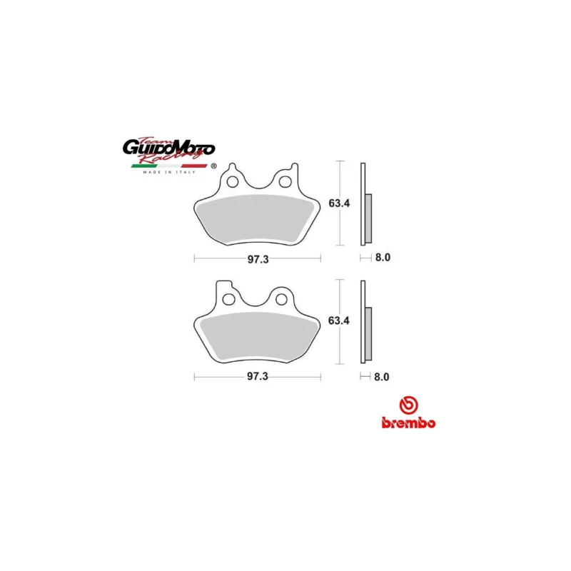 Non Perdere PASTIGLIE FRENO SINTERIZZATE MOTOCICLI HARLEY DAVIDSON SPORSTER V ROAD KING BREMBO 07HD16SP