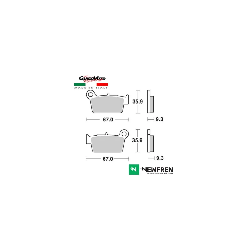 PASTIGLIE FRENO SINTERIZZATE MOTOCICLI APRILIA BETA FANTIC VENT HM KAWASAKI TM NEWFREN FD0349SD1 Consegna Rapida