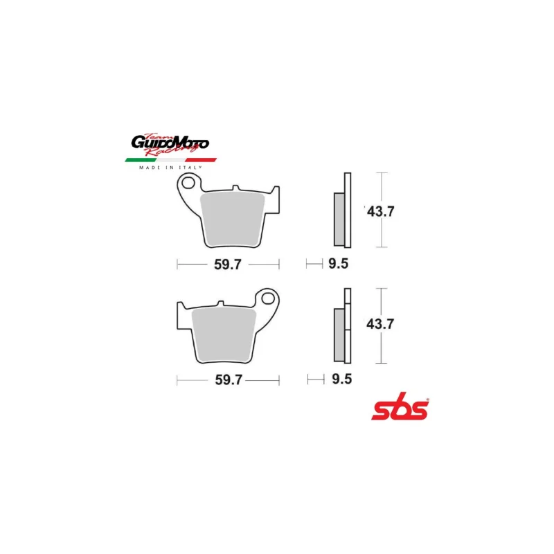 PASTIGLIE FRENO SINTERIZZATE MOTOCICLI APRILIA MXV FANTIC TXM HM HONDA CRE SBS 6567773 Economico
